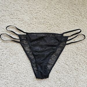 Victorias Secret 2015 very sexy itsy mini cheeky panty black lace sheer strappy